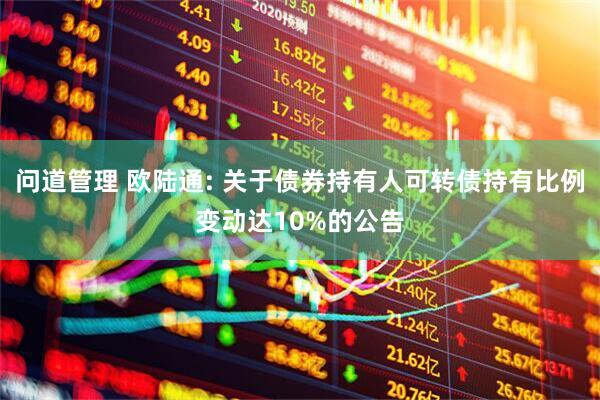 问道管理 欧陆通: 关于债券持有人可转债持有比例变动达10%的公告