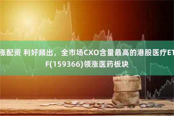 涨配资 利好频出,全市场CXO含量最高的港股医疗ETF(159366)领涨医药板块